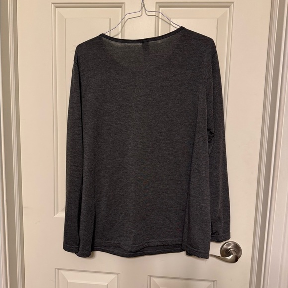 SHEIN Dark Gray Pumpkin Graphic Long Sleeve 1XTee - Picture 2 of 6